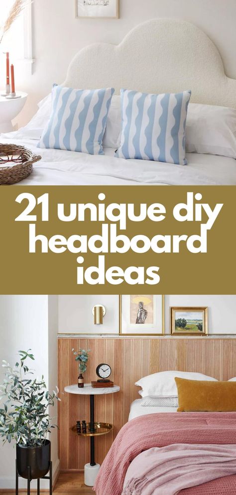 21 Cool + Unique DIY Headboard Ideas - Paper and Stitch Headboard Statement Wall, Instead Of A Headboard Ideas, Led Headboard Diy, King Size Bed Headboard Diy, Diy Cloth Headboard, Diy Victorian Headboard, Detached Headboard Ideas, Diy Headboard Wall Ideas, Diy Girls Headboard Ideas