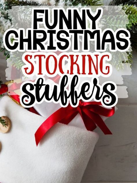 Run out of stocking stuffer ideas for Christmas? Take a loot at 50+ cheap stocking stuffers for everyone that they'll actually want! Funny Christmas Stocking, Christmas Stocking Stuffer Ideas, Christmas Stocking Ideas, Cheap Stocking Stuffers, Funny Stocking Stuffers, Stocking Ideas, Law Christmas, Meaningful Christmas, Bad Santa