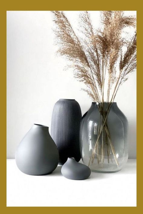 Easy flower arrangement tips for your cozy home decor! Different styles of vases for your flower decor ideas to do on your own! Grey Laminate Flooring, Living Room Decoration Ideas, Room Decoration Ideas, Dried Plants, Best Living Room, Bedroom Decor For Couples, Farmhouse Decor Living Room, Living Room Decoration, Living Room Grey