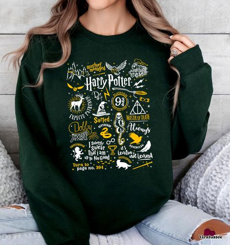 Harrry Potter Crewneck Sweatshirt, Wizard Hogwarts Shirt Check more at https://viralustee.com/product/harrry-potter-crewneck-sweatshirt-wizard-hogwarts-shirt/ Harry Potter Christmas Sweater, Hogwarts Sweatshirt, Hogwarts Shirt, Harry Potter Hoodie, Cumpleaños Harry Potter, Harry Potter Merch, Harry Potter Tshirt, Harry Potter Sweatshirt, Harry Potter Gif