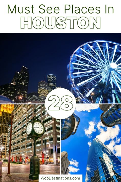 As a travel enthusiast, I've had the pleasure of exploring Houston, Texas, and I can confidently say it’s a city filled with must-see attractions. From the vibrant skyline to colorful fun at amusement parks, every corner has something delightful. I’ve rounded up 28 incredible spots that showcase Houston’s unique charm and spirit. Whether you're into art, culture, or just want to take a scenic stroll, Houston has it all! Houston Tx Things To Do In, Fun Things To Do In Houston Texas, Places In Houston, Houston Activities, Montrose Houston, San Jacinto Monument, Kemah Boardwalk, Explore Houston, Visit Houston