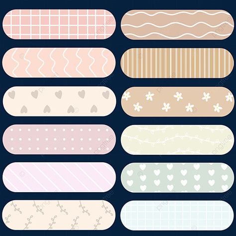 Journal Washi Tape Printable, Sticker Note Aesthetic, Washi Tape Stickers Png, Aesthetic Tape Sticker, Cute Washi Tape Png, Cute Soft Stickers, Aesthetic Washi Tape Png, Stiker Kawaii Cute, Tapes Printable