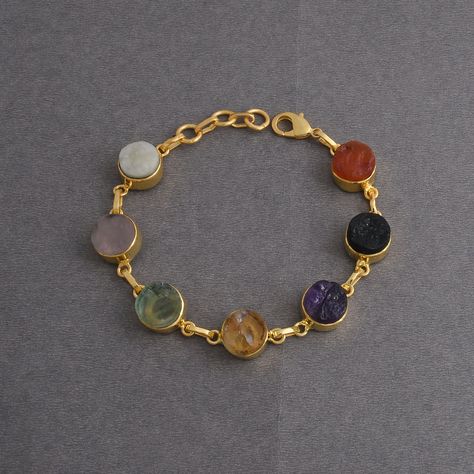 Gem Stone Bracelet Jewelry, Colored Stone Jewelry, Gem Stone Jewelry Design, Gold Bracelet With Stones, Gem Bracelets Stones, Natural Stone Bracelet Ideas, Stone Bracelet Ideas, Gem Stones Jewelry, Stone Bracelet Gold