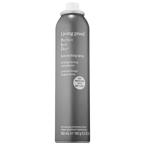 Perfect Hair Day Heat Styling Spray - Living Proof | Sephora Emily Schuman, Heat Protectant Spray, Sephora Sale, Textured Curly Hair, Heat Styling, Heat Protectant, Finishing Spray, Living Proof, Hair Strand