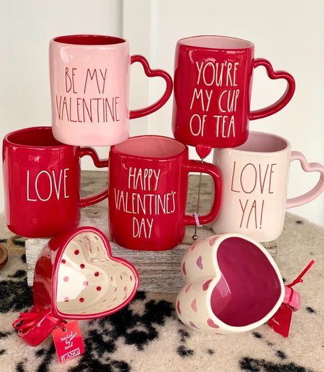 Rae Dunn Valentines, Valentines Inspiration, Watch Christmas Movies, Valentines Presents, Holiday Mug, Red Mug, Christmas Cup, Valentines Mugs, Under The Mistletoe