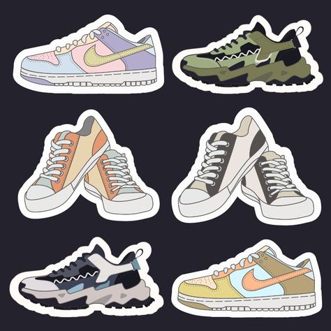 Sneakers Stickers, Stickers Nike, Free Printable Sticker, Nike Art, Vision Street Wear, Streetwear Girl, Free Printable Stickers, Collage Phone Case, Sticker Bomb