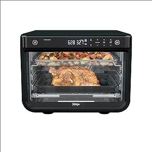 Ninja DT202BK Foodi 8-in-1 XL Pro Air Fry Oven, Large Countertop Convection Oven, Digital Toaster Oven, 1800 Watts, Black, 12 in. Deep Fried French Fries, Air Fry Oven, Countertop Convection Oven, Homemade Baked Bread, Quick Family Meals, Convection Toaster Oven, Countertop Oven, Best Air Fryers, Air Fryer Healthy