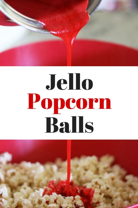 Popcorn Balls Jello, Popcorn Balls With Jello, Hello Popcorn Balls, Chewy Popcorn Balls Recipe, Gooey Popcorn Balls, Jello Balls Recipe, Jello Popcorn Balls Recipe, Jello Popcorn Balls, Classroom Cookbook