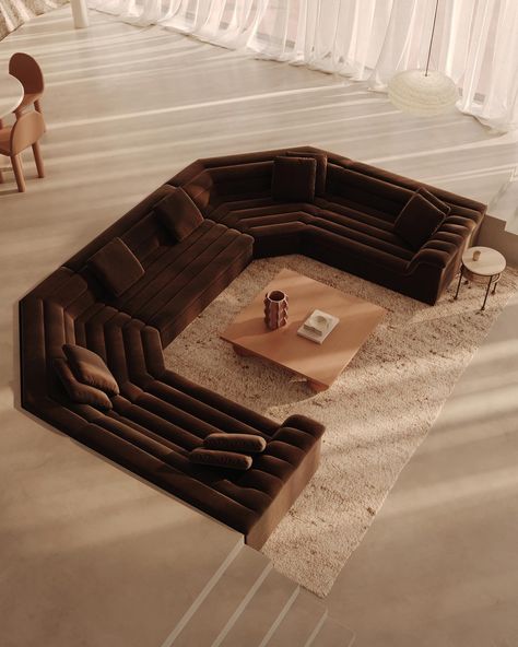 Sarah Ellison, Conversation Pit, Sunken Living Room, Apartment Decor Inspiration, Dream House Interior, House Room, A Living Room, Dream House Decor, Interior Inspo