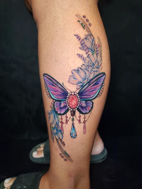 Butterfly Gem Tattoo, Butterfly Jewel Tattoo, Gemstone Butterfly Tattoo, Jewel Butterfly Tattoo, Glitter Butterfly Tattoo, Crystal Butterfly Tattoo, Golden Tattoo, Butterfly Tattoos Images, Mum Tattoo