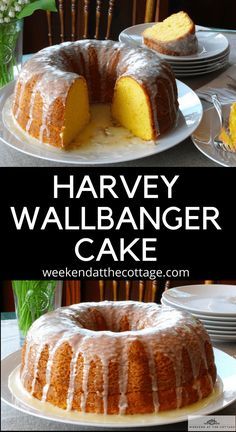 Harvey Wallbanger Cake, 70s Cake, Liquor Cake, Harvey Wallbanger, Cake Mix Recipe, Easy Summer Desserts, Bundt Cakes Recipes, Cake Mix Recipes, Orange Cake