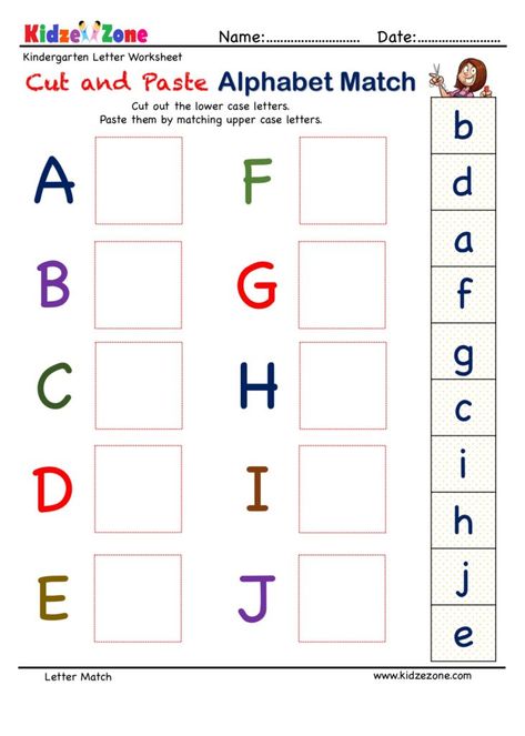 Preschool Letter Matching, Letter Matching Preschool, Letter Matching Worksheet, Letter Worksheets Kindergarten, Letter Matching Activities, Shape Activities, Shape Activities Preschool, Letter Worksheets For Preschool, Preschool Letter