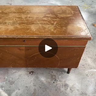 200K views · 4.9K reactions | DAMAGED CEDAR CHEST gets a beautiful refresh | DAMAGED CEDAR CHEST gets a beautiful refresh | By Transcend Furniture Gallery | This little mid-century cedar
chest was in really really rough shape. The inside wasn't
too bad but the walnut veneer on the outside was clearly
neglected for years. I started first by making a few veneer
repairs using wood clue and clamps and then I removed the
legs. Here's a little trick. If you don't have clamps long
enough, you can actually clamp 2 together. The little metal
caps for the feet were extremely tarnished. They're
not solid brass. There was no way to buff this back to a
brass finish so the best I could do was just sand it down
to be painted later. While the veneer repairs were
drying, I went ahead and stripped the legs. Cedar Chest Makeover, Cedar Chest Redo, Redone Furniture, Chest Makeover, 200k Views, Furniture Gallery, Cedar Chest, Walnut Veneer, Redo Furniture