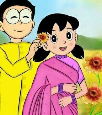 Nobita And Shizuka In Indian Dress, Nobita And Shizuka Love Images Full Hd, Nobita And Shizuka Drawing, Shizuka And Nobita, Nobita And Shizuka, Easy Cartoon Characters, Kali Picture, Nobita Shizuka, Best Cartoon Shows