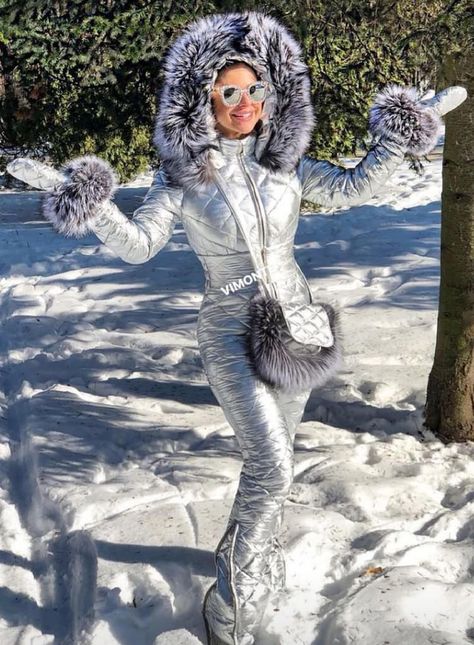 https://flic.kr/p/267dLJv | vimonte silver1 Womens Ski Outfits, Down Suit, Ski Jumpsuit, Winter Jumpsuit, Women Ski, Quilted Parka, Ski Outfit, Winter Suit, Snow Outfit