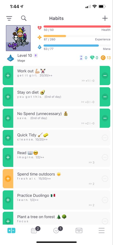 Habitica Ideas, Iphone Ideas, Lifestyle Habits, End Of Days, Mobile Ui, Lifestyle, Iphone, Health, 10 Things