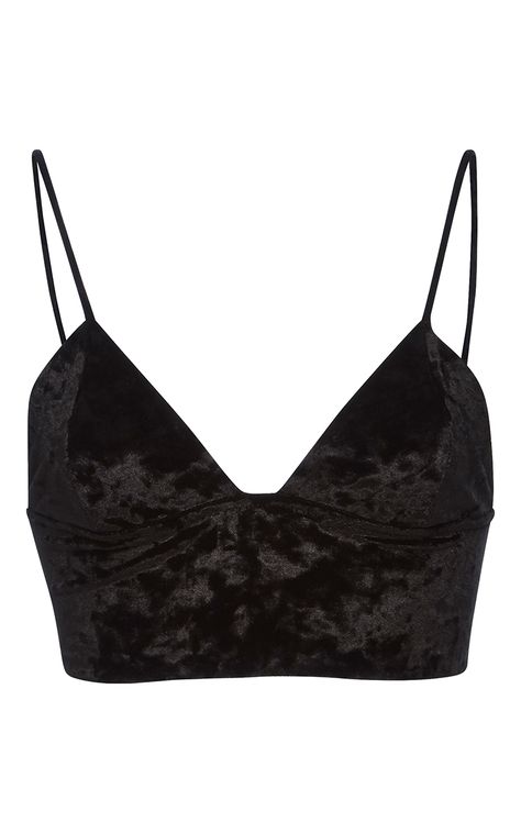 Black Brallete, Velvet Cami Top, Crop Tops Shirts, Bralet Tops, Shirts Crop, Strappy Crop Top, Velvet Crop Top, Bralette Crop Top, Bralette Tops