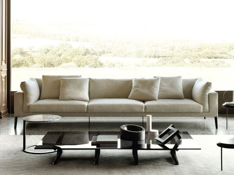 FLOYD-HI 2 | Sofa Floyd Collection By Living Divani design Piero Lissoni The 3rd version of Floyd, now with iron legs with a sectional now in the works. This beautiful, comfortable model is available to order at Graye Fabric Sofa Design, Piero Lissoni, Laser Cut Steel, Sofa Material, Sofa Armchair, Contemporary Living Room, Contemporary Living, Modular Sofa, Fabric Sofa