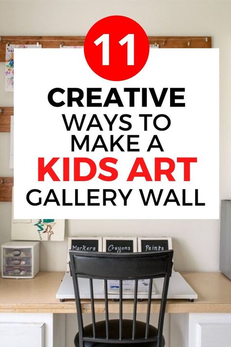 Is your home overflowing with your kids artwork? Check out these cute ways to display them at home. These easy ideas are cheap and will help keep your home more organized, so check these 11 ideas for how to display your kids art and create a beautiful gallery wall. #diy #kidsartwork #gallerywall Displaying Kids Artwork At Home, How To Hang Kids Art On Wall, Picture Frames For Kids Artwork, Children Artwork Display, Art Wall For Kids, Kids Artwork Display Ideas, Hang Kids Artwork, Ways To Display Kids Artwork, Kids Art Gallery Wall