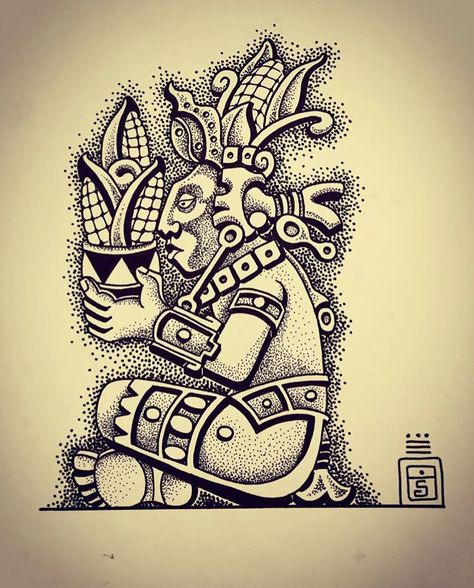 Quatzecoatl Art, Zapotec Art, Aztec Statues, Ephemeral Tattoo, Inca Art, Aztec Drawing, Aztec Artwork, Aztec Symbols, Mayan Tattoos