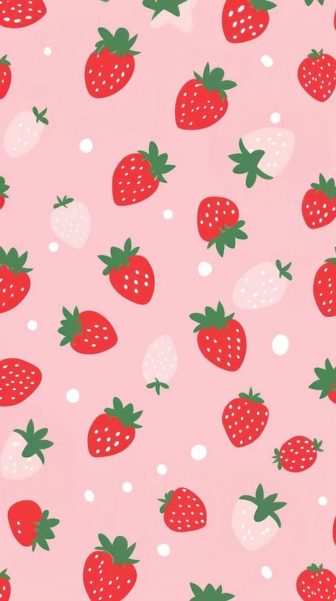 Strawberry pattern backgrounds fruit. AI generated Image by rawpixel. | free image by rawpixel.com / Milk Strawberry Print Aesthetic, Strawberry Milk Background, Strawberry Screensaver, Strawberry Pattern Wallpaper, Strawberry Milk Wallpaper, Strawberry Background Aesthetic, Strawberry Wallpaper Iphone, Strawberry Iphone Wallpaper, Strawberry Phone Wallpaper