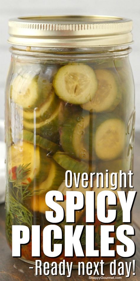 Pickles Homemade Easy, Spicy Refrigerator Pickles, Spicy Pickle Recipes, Homemade Refrigerator Pickles, Spicy Pickle, Refrigerator Pickles Dill, Refrigerator Pickle Recipes, Easy Pickling Recipes, Tartiflette Recipe