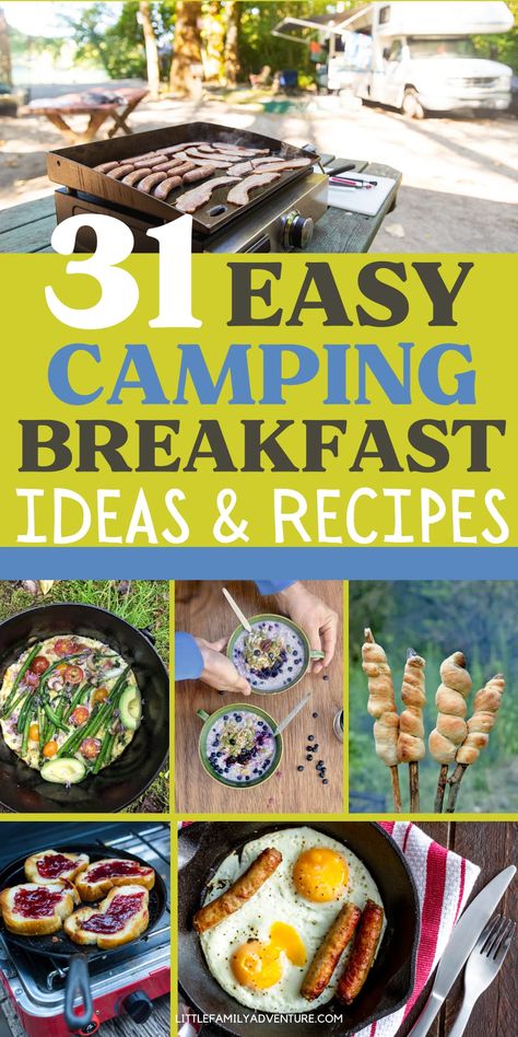 Easy Camping Meals Breakfast, Cabin Food Weekend, Camping Breakfast Recipes, Camping Breakfasts, Camping Breakfast Ideas, Camp Breakfast, Camping Recipes Breakfast, Easy Camping Breakfast, Campfire Breakfast