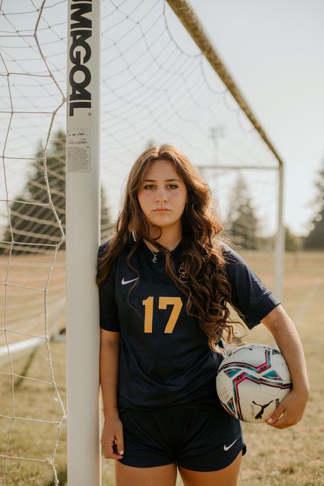 Soccer Goalie Picture Ideas, Soccer Goalie Poses, Soccer Field Senior Pictures, Soccer Picture Day Poses, Senior Soccer Pictures Ideas, Soccer Sr Pictures, Senior Pictures Soccer Poses, Sibling Soccer Pictures Photo Ideas, Senior Picture Ideas Sports Soccer