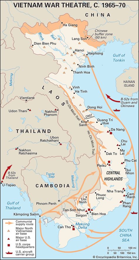 Tet Offensive | Facts, Casualties, Videos, & Significance | Britannica Vietnam Map, Ho Chi Minh Trail, Ubon Ratchathani, Vietnam History, Vietnam Vets, North Vietnam, South Vietnam, Vietnam Veterans, Military History