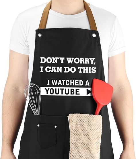 Amazon.com: VIISPIRIT Mother's Day Gifts for Mom, Dad, Funny Apron with 3 Tool Pockets Adjustable Neck Strap, Waterproof, Valentine's Gifts for Wife, Husband, Friends, Birthday Gifts, BBQ Cooking Chef Apron: Home & Kitchen Funny Aprons For Men, Funny Apron, Apron For Men, Father Birthday Gifts, Valentine Gift For Wife, Funny Aprons, Aprons For Men, Chef Apron, Cooking Apron