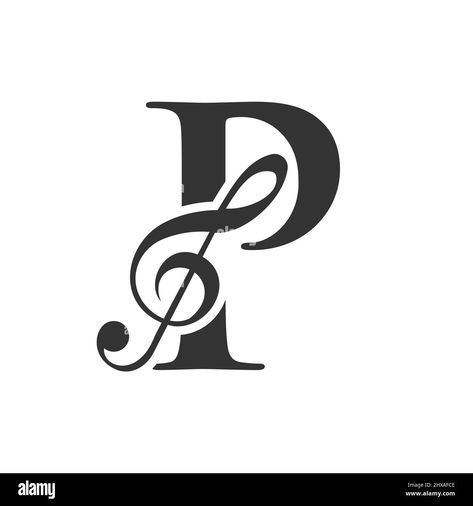 Letter Music Note Tattoo, Music Note Letters, Music Logo Design Symbols, P Logo Design Creative, Logo Musik, Choir Logo, Music Notes Letters, Orchestra Logo, Music Note Logo