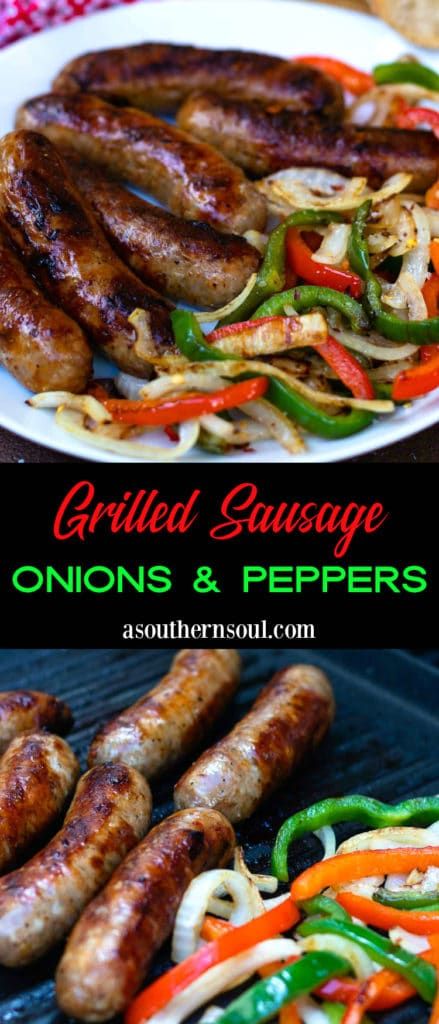 Grilling Italian Sausage, Sausage And Peppers On The Grill, Grilled Italian Sausage And Peppers, What To Serve With Sausage And Peppers, Italian Brats Recipes, Sides For Italian Sausage, Brats With Peppers And Onions, Smoked Italian Sausage, Grilled Peppers Recipe