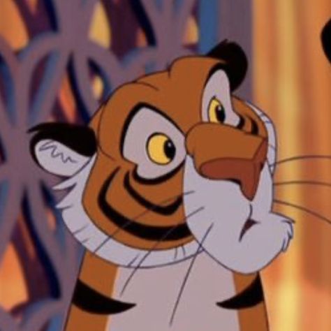 Rajah Aladdin, Tiger Profile, Disney Tiger, Disney Fairies Pixie Hollow, Disney Doodles, Aladdin 1992, Disney Princess Jasmine, Animated Animals, Cute Tigers