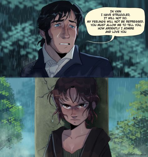 Fanart Collection; by beebeedibapbeediboop | #Prideandprejudice #ElizabethBennet #FitzwilliamDarcy #MrDarcy #art #fanart #illustration #characterdesign #coverart Qualities In A Partner, Screenshot Redraw, Darcy And Elizabeth, Pride And Prejudice 2005, Elizabeth Bennet, Mr Darcy, Movies And Series, Book Memes, Fan Book