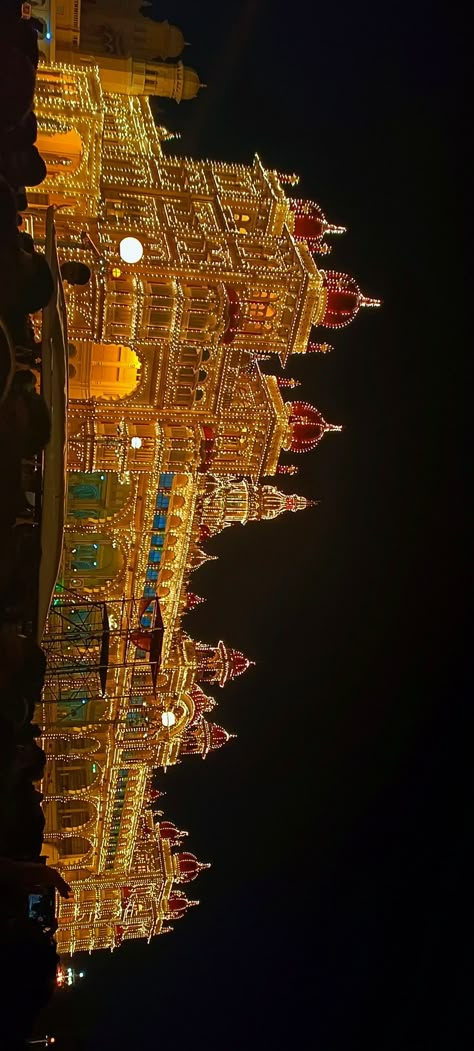 Mysore Palace Krs Dam Mysore, Mysore Palace Lighting, Mysore Palace Aesthetic, Mysore Palace Photography, Karnataka Aesthetic, Karnataka Wedding, Bangalore Palace, Mysore Dasara, Mysore Karnataka