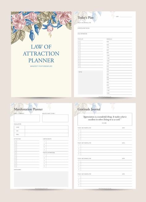 The Law of Attraction Planner: PDF Free Download Printable Journaling Pdf Free, Pdf Journal Template, Pdf Templates Free, Law Of Attraction Worksheet, Journal Pdf Free, 369 Manifestation Printable Free, Journal Templates Printable Free, Law Of Attraction Planner Ideas, Law Of Attraction Worksheet Free