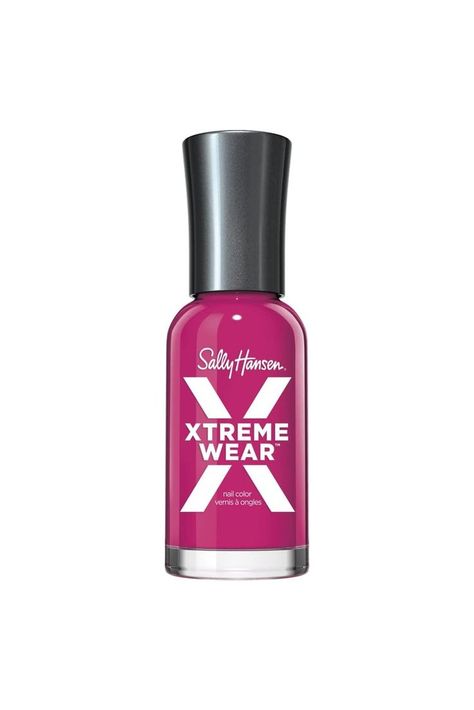 Sally Hansen Xtreme Wear Nail Polish, Fuchsia Power, 0.4 Fl. Oz. Sally Hansen Top Coat, Sally Hansen Xtreme Wear, Cute Nail Colors, Yellow Nail, Sally Hansen Nails, Long Lasting Nails, Manicure Kit, Dry Nails, Summer Nails Colors