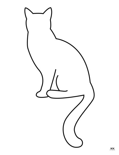 Halloween Cat Coloring Pages - 25 FREE Pages | Printabulls Cat Outline Drawing Free Printable, Cat Outline Drawing, Halloween Cat Coloring Pages, Free Printable Halloween Cards, Silhouette Arte, Silhouette Chat, Printable Halloween Tags, Cat Coloring Pages, Halloween Borders