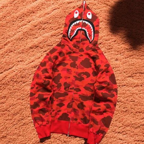 bape red t-shirt hoodie Red T Shirt, New Packaging, Red T, Red Tshirt, Hoodie Shirt, Packaging, Plus Fashion, Red, Outfit Inspo