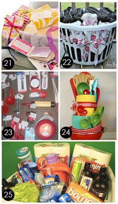 60 BEST {and Most Creative} Bridal Shower Gift Ideas Bridal Gift Baskets, Creative Bridal Shower Gifts, Bridal Shower Gift Ideas, Best Bridal Shower Gift, Bridal Shower Gifts For Bride, Shower Gift Ideas, Ge Bort, Diy Gift Baskets, Wedding Shower Gifts