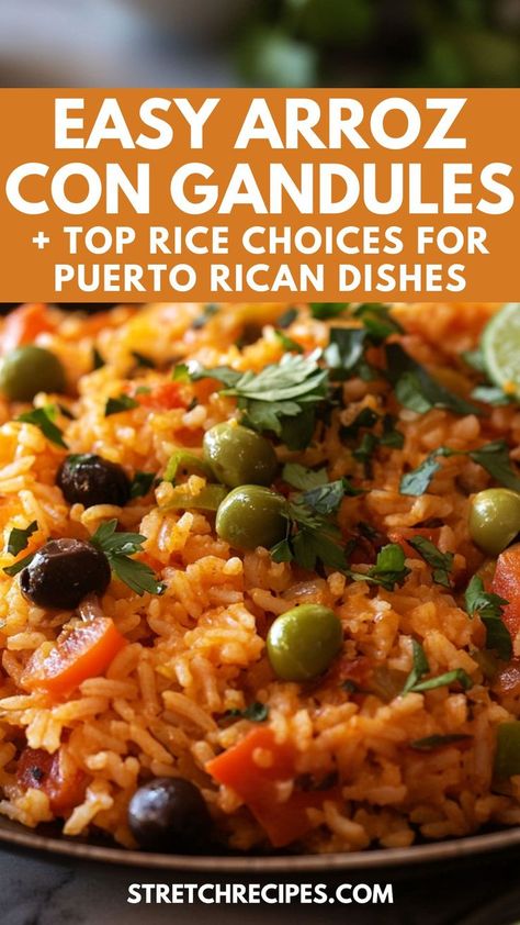 Experience the essence of Puerto Rican cuisine with my Simplified Arroz con Gandules! This easy recipe uses parboiled long-grain rice, making it a breeze to prepare. With its rich flavors and vibrant colors, it’s perfect for any occasion. Save this recipe now and click through for more tips! Puerto Rican Rice And Beans Recipe, How To Make Puerto Rican Rice, Puerto Rican Rice Pudding Recipe, Puerto Rican Rice In Rice Cooker, Easy Puerto Rican Recipes, Puertorican Rice, Rice And Gandules Puerto Rico, Puerto Rican Recipes Rice, Puerto Rican Rice And Beans