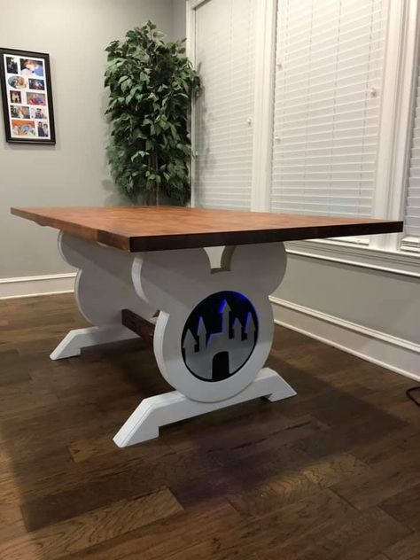 Disney Dining table in 2020 | Disney home decor, Diy dining table, Home decor Disney House Ideas, Disney Themed Rooms, Casa Disney, Disney Bathroom, Mickey Mouse House, Disney Kitchen Decor, Mickey Kitchen, Florida Disney, Exo Logo