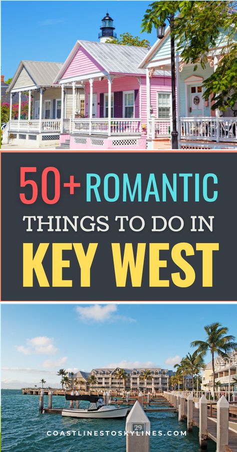 Romantic Things To Do In Key West, Beach Wedding Key West, Romantic Florida Keys Vacation, Key West Vibes, Key West Honeymoon, Outfits For Key West Vacation, Key West Outfit Ideas, Florida East Coast Beaches, Unique Date Night Ideas