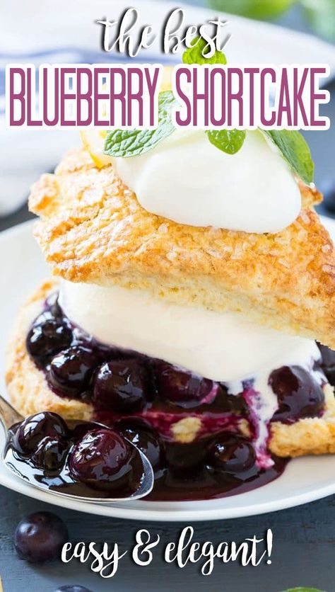 Lemon Shortcake, Blueberry Shortcake, Blueberry Cheesecake Bars, Berry Shortcake, Cheesecake Parfaits, Shortcake Recipe, Blueberry Sauce, Light Desserts, Fruit Filling