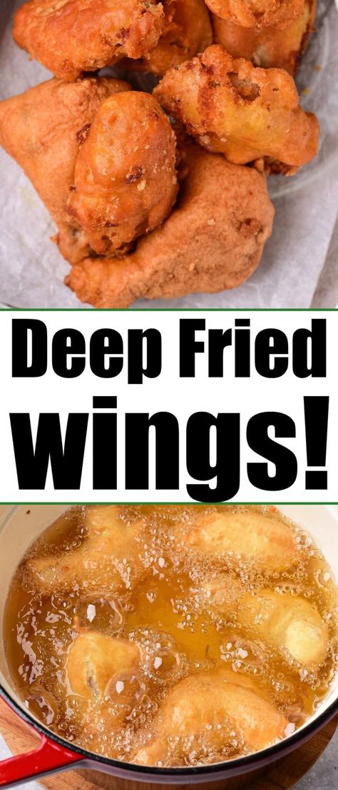 How long to deep fry chicken wings in a pan, Dutch Oven or deep fried is here. With a light tempura batter or naked it's the best appetizer. Wing Batter Recipe, Deep Fried Wings Recipe, Deep Fry Chicken Wings, Deep Fry Chicken, Deep Fried Chicken Wings Recipe, Frying Wings, Chinese Fried Chicken Wings, Pan Fried Chicken Wings, Fried Wings Recipe