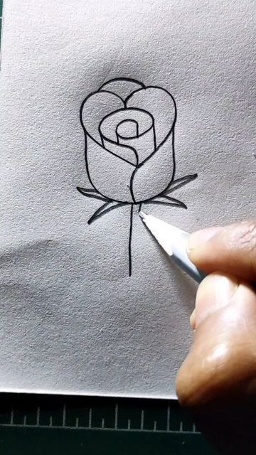 India Drawing, Draw A Rose, Drawing Scenery, Handmade Crafts Gifts, Rose Tutorial, Simple Rose, January 7, Instagram Reels, About Art