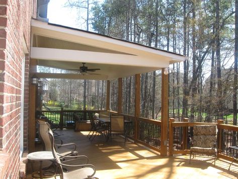 Deck Shade, Covered Deck, Deck With Pergola, Backyard Porch, Patio Roof, Exterior Remodel, Wood Patio, Diy Deck, House With Porch