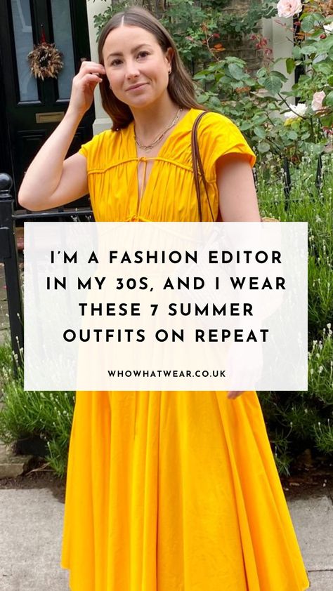 I've worked in the fashion industry for almost a decade. Now I'm in my 30s, these are 7 easy, chic outfits I wear on repeat all summer in Europe. Casual Summer Outfits 30's, Mid 30s Casual Outfits Women, Style In Your 30s Summer, Summer Outfits In Hot Weather, Thirty Something Fashion, Casual 30s Outfit, Hot Weather Chic Outfits, Summer Style 30s, Hot Weather Cute Outfits