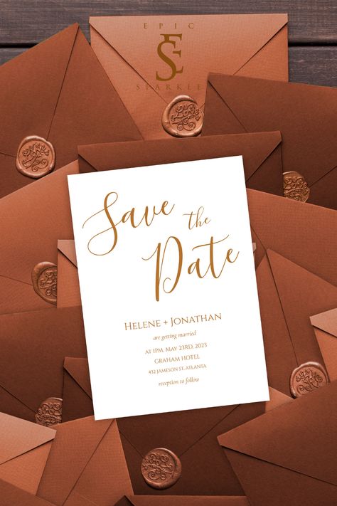 Burnt orange wedding theme and rust colored weddings are a new trend that is taking over weddings in 2023. Elegant and modern terracotta wedding invitations will help you organize a perfect rusty orange wedding. Combine with other items from the Burnt Orange Terracotta Wedding collection. ©EpicSparkle Rusty Orange Wedding Theme, Rusty Orange Wedding, Rust Invitations Wedding, Burnt Orange Save The Date, Modern Terracotta Wedding, Terracotta Wedding Invitations, Wedding Invitation Burnt Orange, Burnt Orange Wedding Theme, Rusty Orange Wedding Invitations