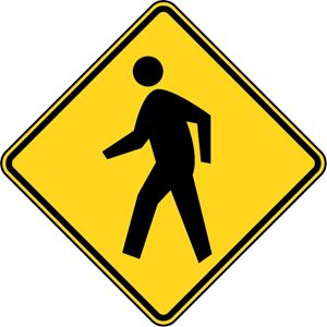 Traffic Warning Signs, Pedestrian Crossing, Book Cart, Traffic Sign, Crossing Sign, Sign Materials, Road Construction, Traffic Signs, Road Safety